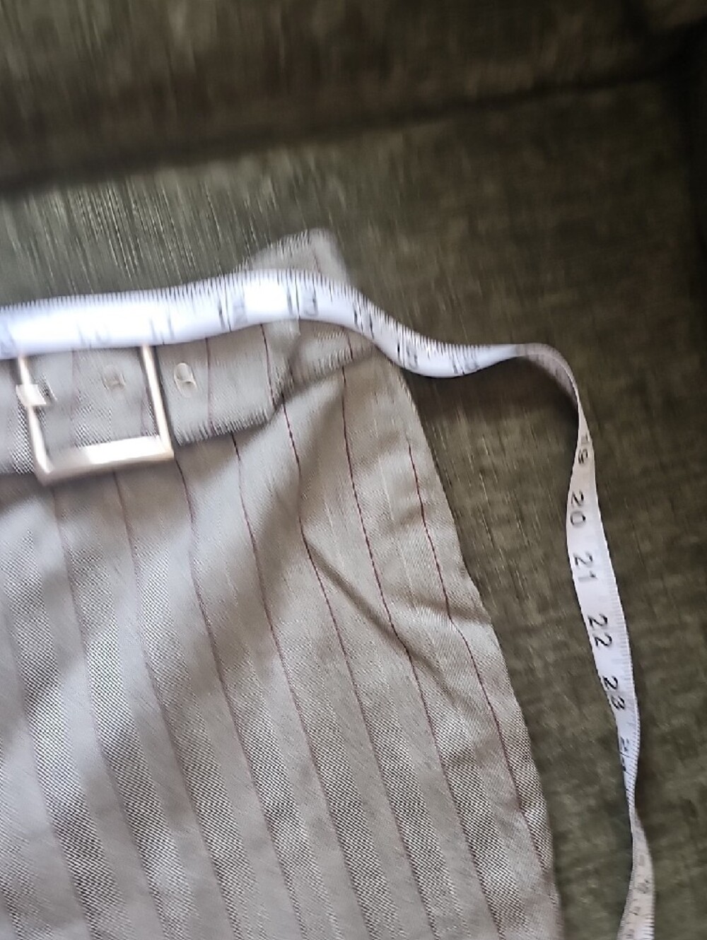 bebe Gray Pinstripe Two-Piece Suit with Burgundy Lining - Picture 13 of 13